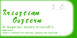 krisztian osztern business card